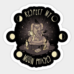 Respect my Moon Phases Sticker